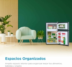Midea Frigobar Dos Puertas 3.1 Pies Cúbicos / 88 L Lake Silver