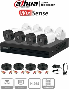 Dahua Kit de 4 Canales de 1 Megapixel/ 4 Cámaras B1A11 con Lente de 2.8mm/ 93 Grados de Apertura/ 4 CH+1 IP o hasta 5 CH IP/SMD Plus/Búsqueda de Humanos y Vehículos/Accesorios Incluidos - comprar en línea