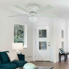 Ventilador de Techo Con Luz y 5 Aspas Reversibles | 42 Pulgadas (107 cm) - CM | Ahorita lo Pides, Ahorita lo Recibe