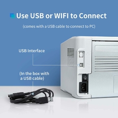Imagen de Pantum P2509W Impresora láser inalámbrica para uso en la oficina en casa, impresora gris con impresión móvil