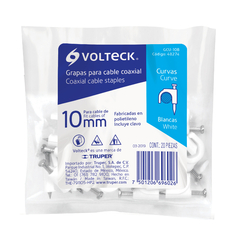 Bolsa con 20 grapas blancas para cable redondo - comprar en línea