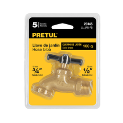 Llave de nariz para jardín, 1/2" en blister, Pretul