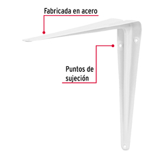 Ménsulas de acero color blanco en internet