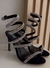Sandália Mag espiral (prata, preto e branco) - comprar online