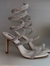 Sandália Mag espiral (prata, preto e branco) - Uze Thay Shoes