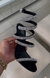 Sandália Mag espiral (prata, preto e branco)