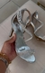 Sandalia com tira em strass (dourado e prata)
