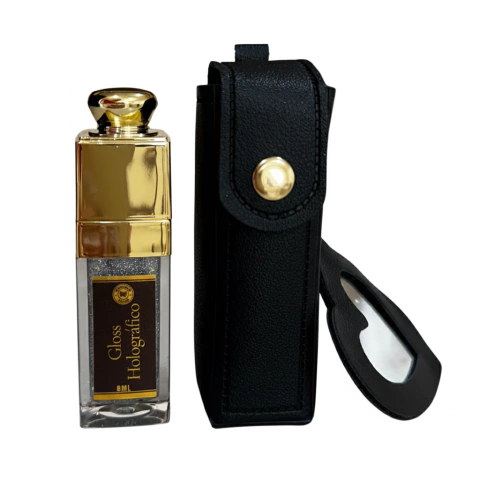 GLOSS HOLOGRAFICO 8ML + CHAVEIRO PRETO