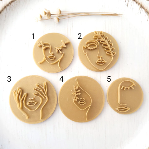 Carimbos Faces 5 cm - comprar online