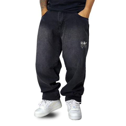 Calça Jeans Brothas And Cash Palhaço Faz a Sua Preto BRO-258