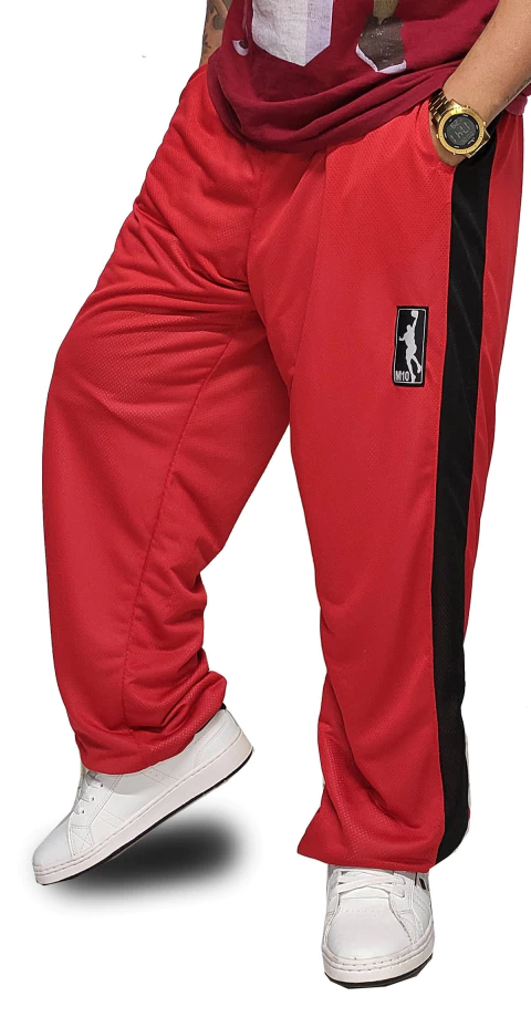 Calça M10 Esportiva Roth Dry Vermelho Preto