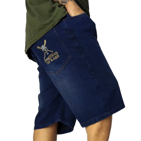 Bermuda Jeans Brothas And Cash Palhaço Taco Azul BRO-266