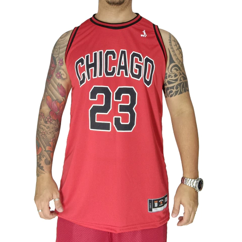 Regata Basquete Plus Size M10 Chicago Roth Dry Vermelho