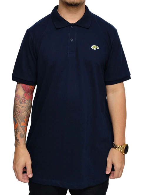 Camiseta Chronic Polo Marinho Preguiça sem crocodilagem 03
