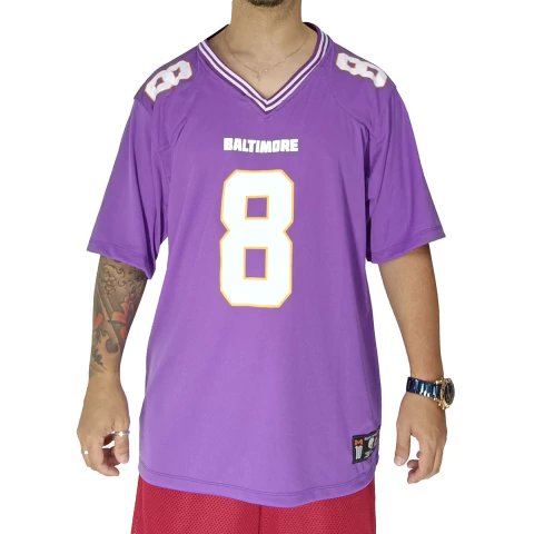 Camisa Futebol Americano M10 Baltimore 8 Roxo