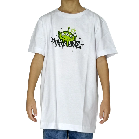 Camiseta Throne Infantil Buzz LightCap Brranco