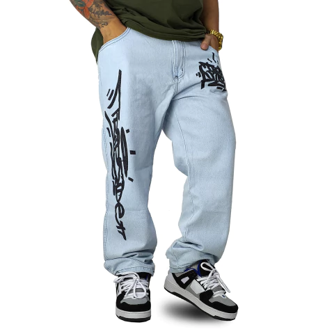 Calça Jeans Trip Side Reta Delave Tag Pixo C043