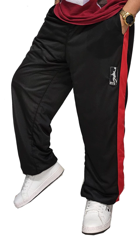 Calça M10 Esportiva Roth Dry Preto Vermelho