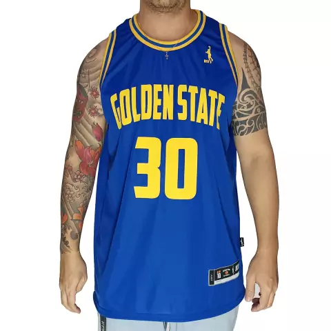 Regata Basquete M10 Golden State 30 Azul