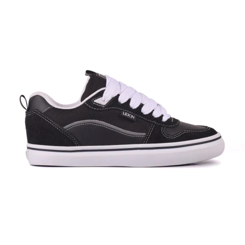 Tênis Lejon Upper Preto Branco Skate LJVU0247