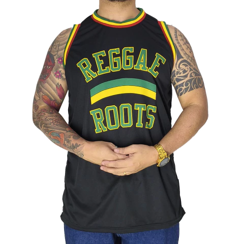 Regata Basquete M10 Plus Size Reggae Roots Aero-Dry Preto