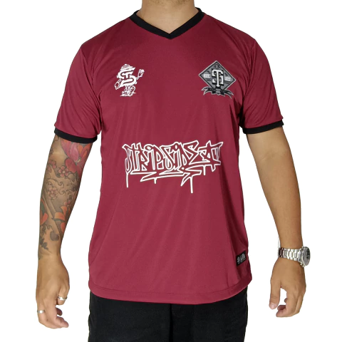 Camiseta Trip Side Time StreetWear Dry Pixador Vinho T01