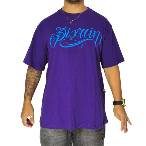 Camiseta Pixain Hip Hop Lettering Roxo PIX-244