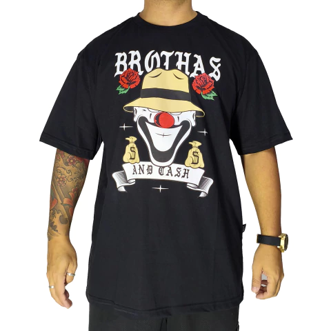Camiseta Brothas And Cash Big Palhaço Low Roses BRO-240