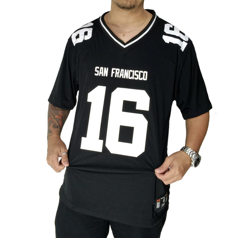 Camisa Futebol Americano M10 San Francisco 16 Preto