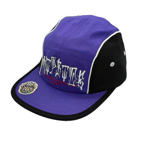 Boné Trip Side Five Panel Aba Flex Art Gueto Preto Roxo BN04