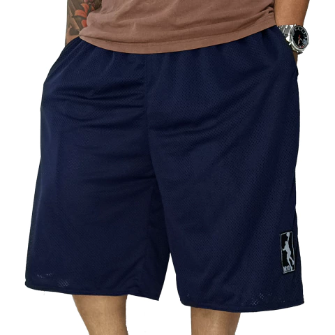 Bermuda Basquete M10 Dupla Face Roth Dry Marinho Cinza