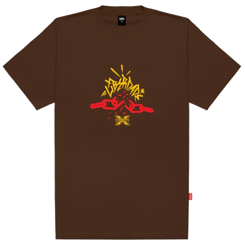 Camiseta Chronic Big Dexter Liberdade Corrente Marrom 006