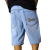 Bermuda Jeans Pixain Hip Hop Bordado Azul Claro PIX-257 na internet