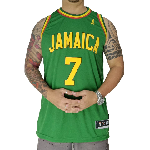 Regata Basquete M10 Plus Size Jamaica Reggae Verde