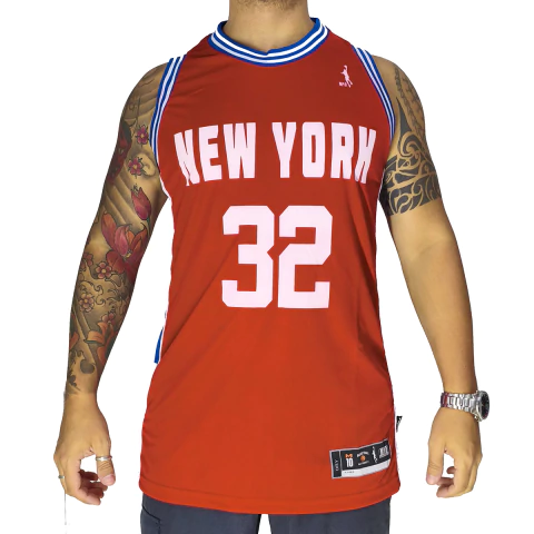 Regata Basquete M10 Vintage New York Stars Vermelho