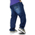 Calça Jeans Refen Azul Escuro Bordado Hip Hop