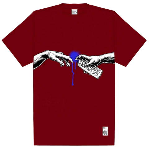 Camiseta Chronic Big Lixomania Pintura Renascimento Vinho 17