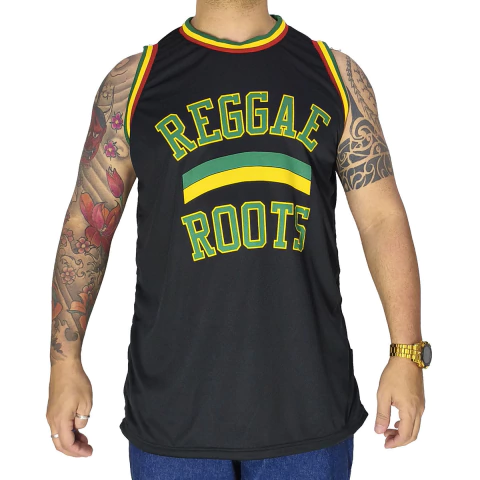 Regata Basquete M10 Reggae Roots Aero-Dry Preto