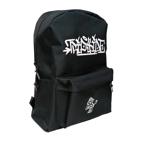 Mochila Trip Side Tag Pixo da Rua Bordado Preto