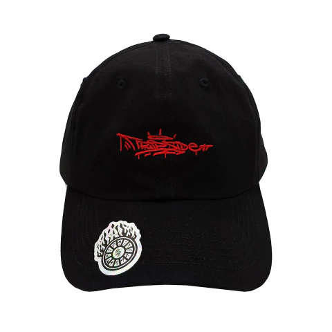 Boné Trip Side Dad Hat Tag Pixador Bordado Preto