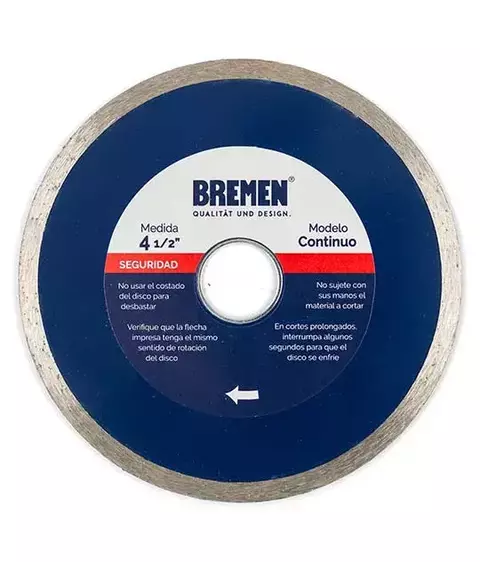 Disco De Corte Diamantado Continuo Ø4-1/2" (115mm) Bremen (4525)