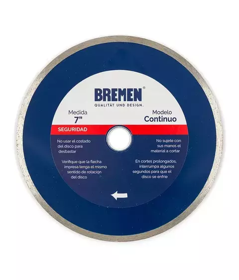 Disco De Corte Diamantado Continuo Ø7" (178mm) Bremen (4528)