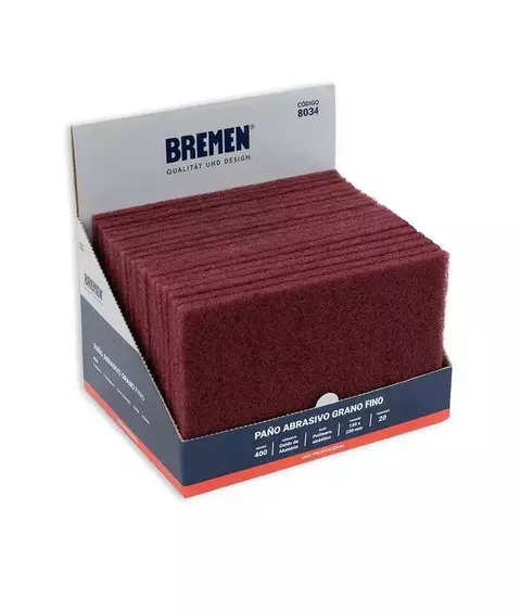 Paño Abrasivo - 150 x 230 mm - Gr400 x 20 Unidades Bremen (8034) - comprar online