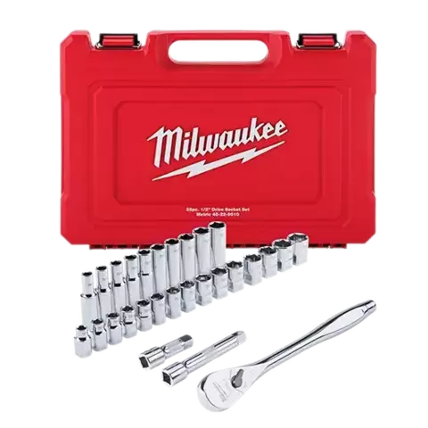 Juego De Bocallaves Enc: 1/2" X 28 Piezas C/Maletín Milwaukee (48-22-9510)