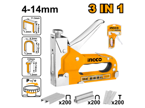 Engrampadora Metalica 3 en 1 (4-14Mm) Ingco (HSG1405)