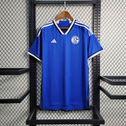 Camisa Schalke 04 I 23/24 Azul - Adidas - Masculino Torcedor