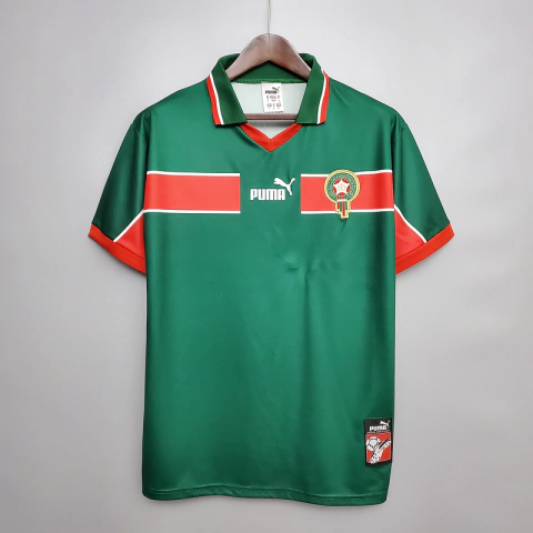 Camisa Marrocos Retrô 1998 Verde e Vermelha - Puma