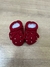 Par de Sapatinhos com Apliques em Pérolas Vermelho - comprar online