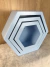 Trio de Nichos Hexagonal Azul Claro - comprar online