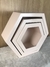 Trio de Nichos Hexagonal Bege - comprar online